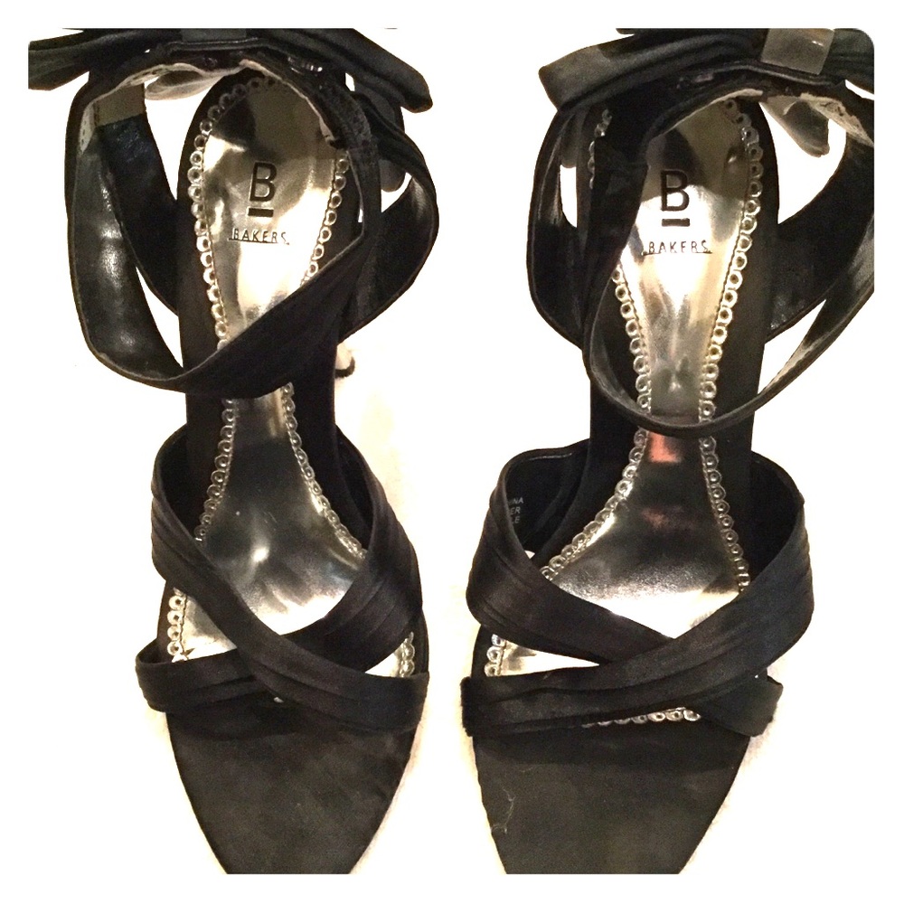 BAKERS Back Bow Open Toe Strappy Heels